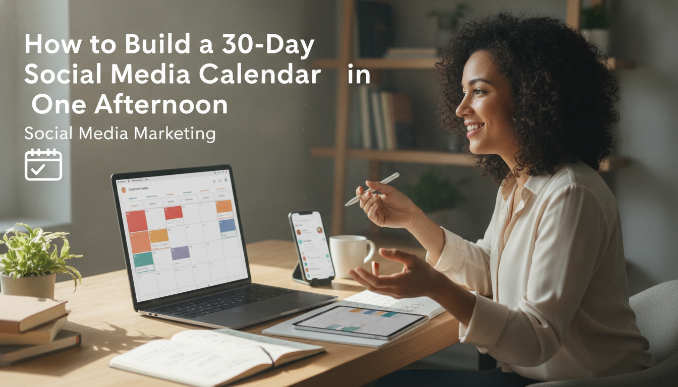 How to Build a 30-Day Social Media Calendar in One Afternoon (Social Media Marketing)